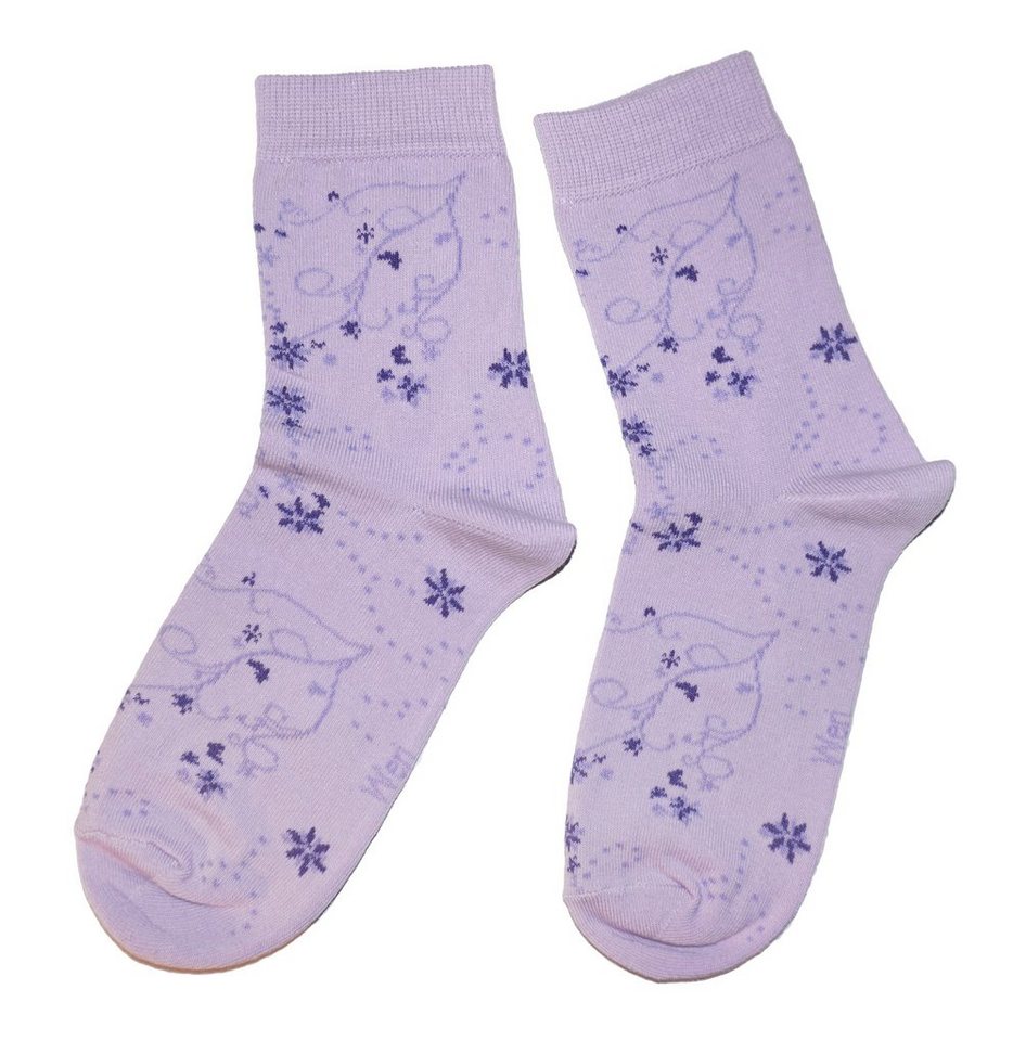 WERI SPEZIALS Strumpfhersteller GmbH Basicsocken Damen Socken >>Blumen Motive<< aus Baumwolle (1-Paar) von WERI SPEZIALS Strumpfhersteller GmbH