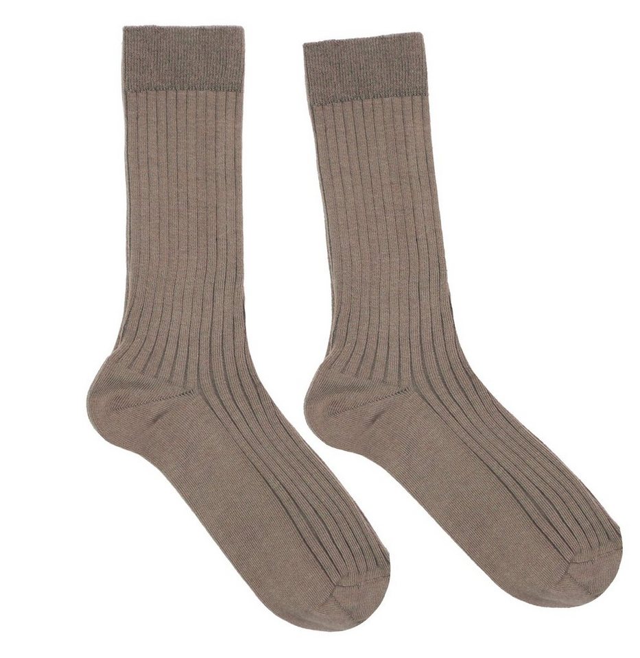 WERI SPEZIALS Strumpfhersteller GmbH Basicsocken Damen Socken >>Rippe: Natur Farben<< aus Baumwolle von WERI SPEZIALS Strumpfhersteller GmbH