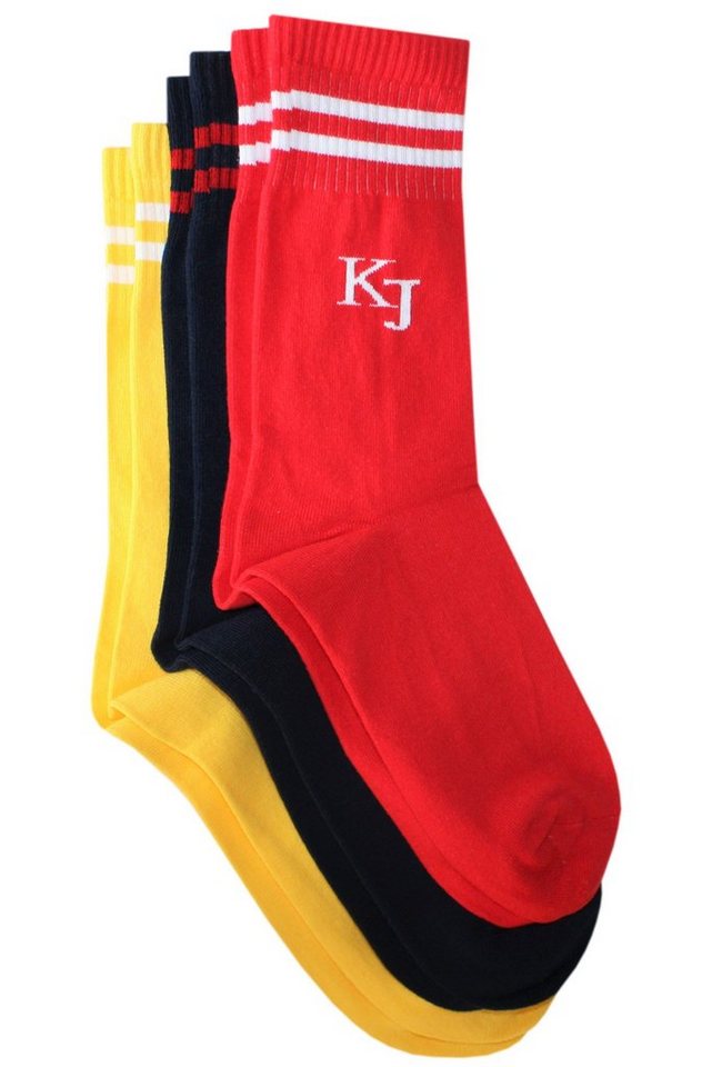 WERI SPEZIALS Strumpfhersteller GmbH Sportsocken Damen Sportsocken 3-er Pack >>Zwei Ringel<< mit Baumwolle von WERI SPEZIALS Strumpfhersteller GmbH