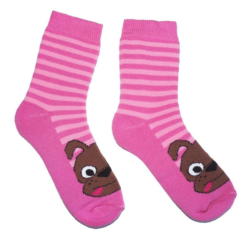 WERI SPEZIALS Strumpfhersteller GmbH Thermosocken Kinder Plüsch Socken Thermo Voll Frottee>Charly der Hund< Baumwolle von WERI SPEZIALS Strumpfhersteller GmbH