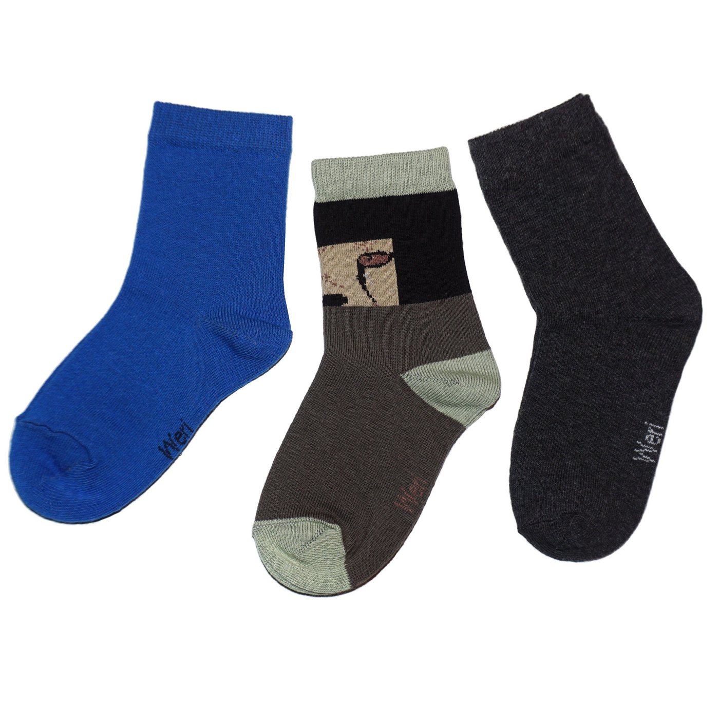 WERI SPEZIALS Strumpfhersteller GmbH Basicsocken Kinder Socken 3-er Pack für Jungs >>Jaguar<< aus Baumwolle (Set) 3er-Pack von WERI SPEZIALS Strumpfhersteller GmbH