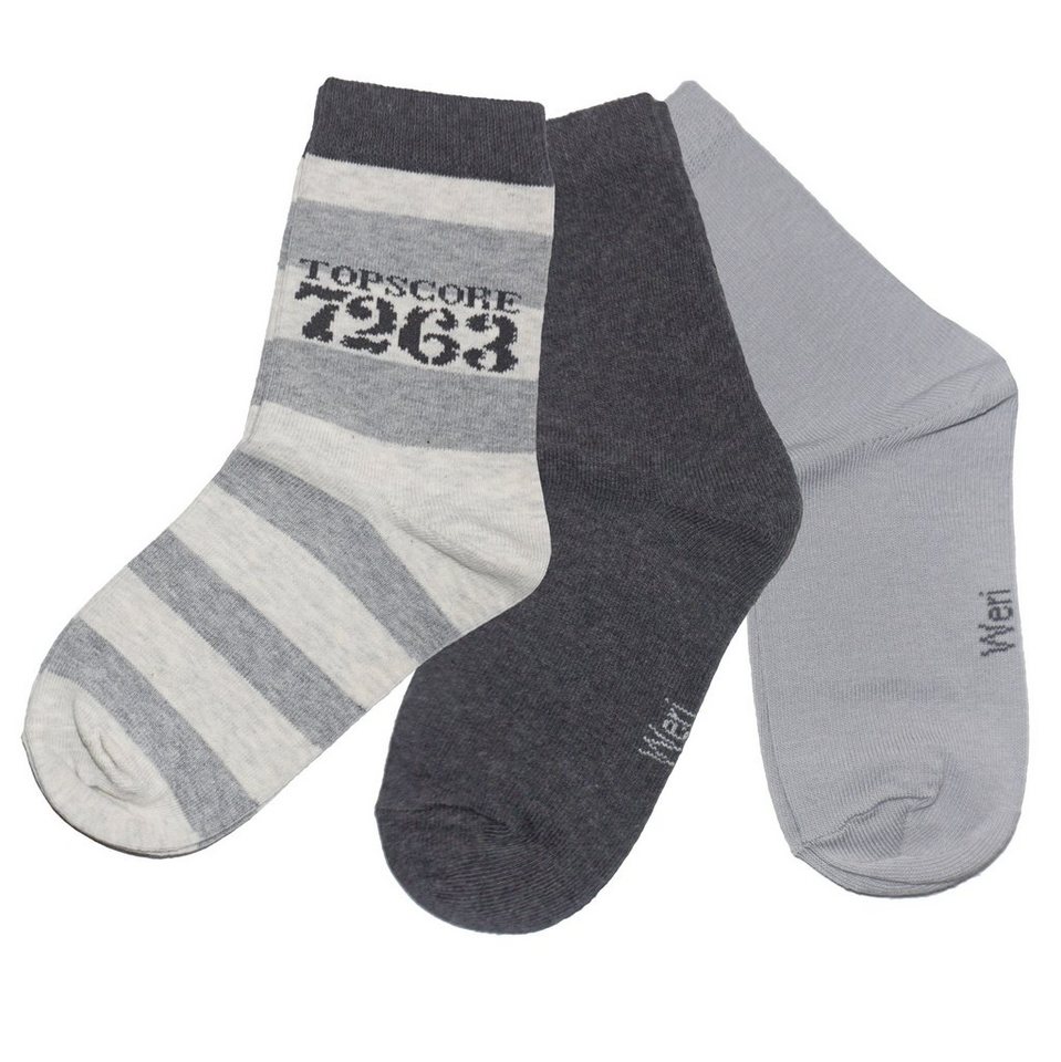 WERI SPEZIALS Strumpfhersteller GmbH Basicsocken Kinder Socken 3-er Pack für Jungs >>Top Score<< aus Baumwolle (Set) 3er-Pack von WERI SPEZIALS Strumpfhersteller GmbH