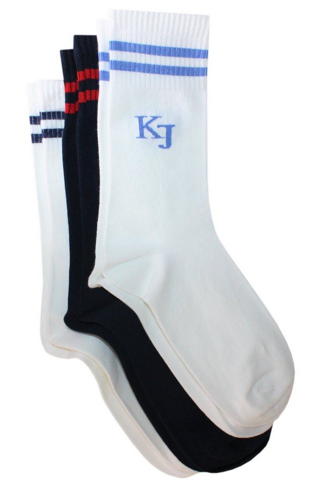 WERI SPEZIALS Strumpfhersteller GmbH Sportsocken Damen Sportsocken 3-er Pack >>Zwei Ringel<< weiche Baumwolle von WERI SPEZIALS Strumpfhersteller GmbH