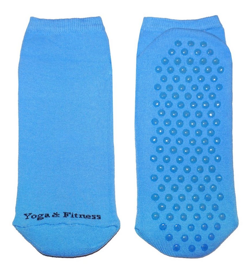 WERI SPEZIALS Strumpfhersteller GmbH Sportsocken Damen Sportsocken mit ABS-Noppen >>Yoga und Fitness<< mit Baumwolle von WERI SPEZIALS Strumpfhersteller GmbH