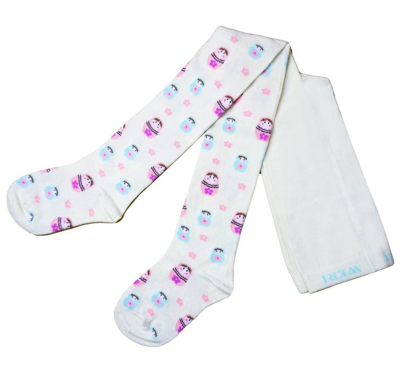 WERI SPEZIALS Strumpfhersteller GmbH Strickstrumpfhose Kinder Strumpfhosen für Mädchen >>Matroschka<< weiche Baumwolle von WERI SPEZIALS Strumpfhersteller GmbH
