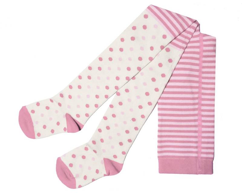WERI SPEZIALS Strumpfhersteller GmbH Strickstrumpfhose Kinder Strumpfhosen für Mädchen >>Ringel und Punkte< von WERI SPEZIALS Strumpfhersteller GmbH