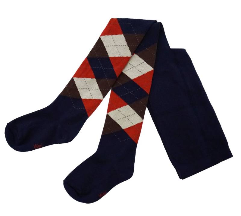 WERI SPEZIALS Strumpfhersteller GmbH Strickstrumpfhose Kinderstrumpfhosen >>Schottenmuster<< weiche Baumwolle von WERI SPEZIALS Strumpfhersteller GmbH