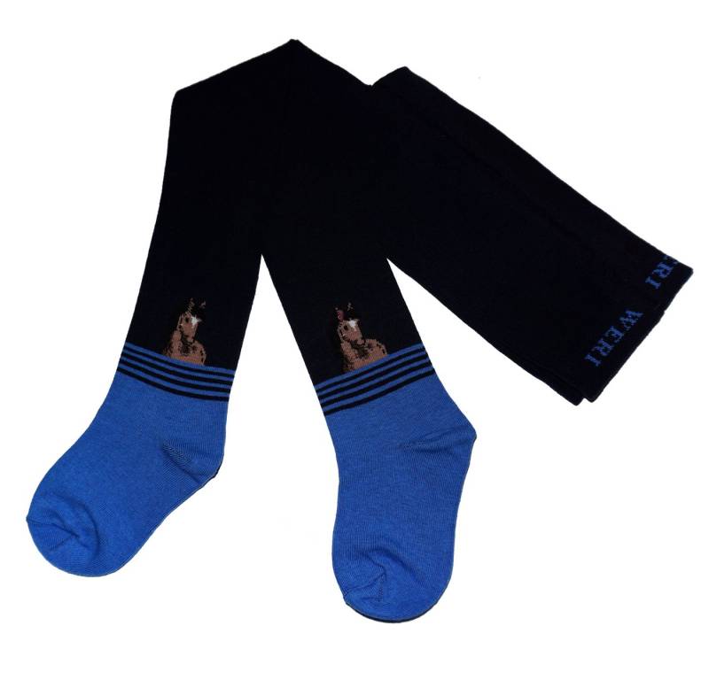 WERI SPEZIALS Strumpfhersteller GmbH Strickstrumpfhose Kinderstrumpfhosen für Mädchen >>Pferdchen<< weiche Baumwolle von WERI SPEZIALS Strumpfhersteller GmbH