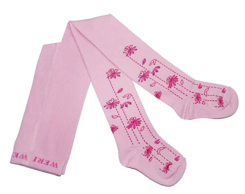 WERI SPEZIALS Strumpfhersteller GmbH Strickstrumpfhose Kinderstrumpfhosen für Mädchen >>Wasserlilie<< weiche Baumwolle von WERI SPEZIALS Strumpfhersteller GmbH