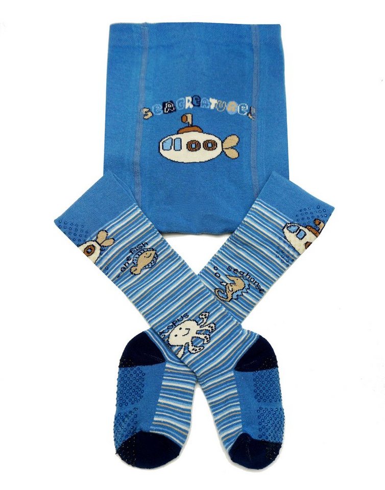 WERI SPEZIALS Strumpfhersteller GmbH Strickstrumpfhose Krabbelstrumpfhosen ABS Beschichtung >>Submarine<< weiche Baumwolle von WERI SPEZIALS Strumpfhersteller GmbH