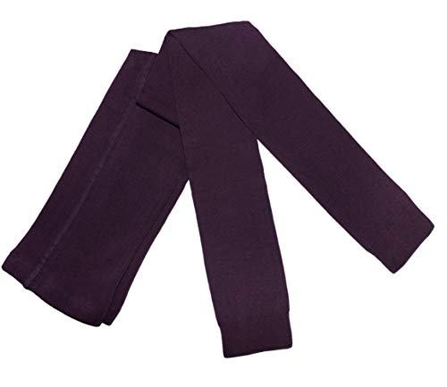 Weri Spezials Damen Leggings mit Baumwolle - Strumpfhose ohne Fuß - Warm und Modisch - in Mehreren Farben. (42-44, Aubergine) von Weri Spezials