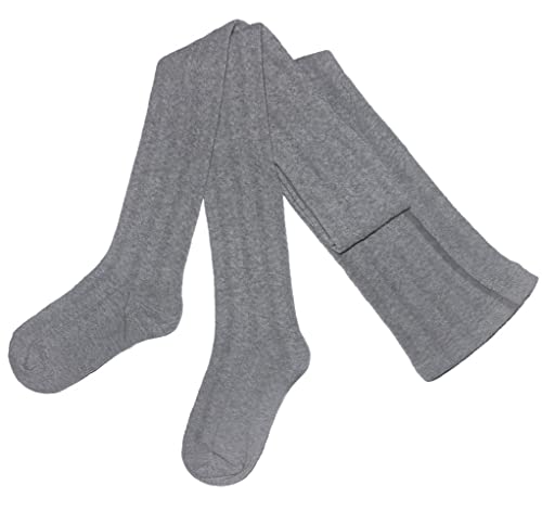 Weri Spezials Damenstrumpfhose mit Zopfmuster Volk Tanzstrumpfhose ökologische Baumwolle mit Komfortzwickel. Trachtstrumpfhose. (44-46, Grau Bergstrümpfe) von Weri Spezials