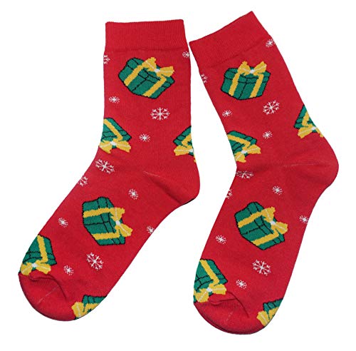 Weri Spezials Herren Socken mit mehreren Weihnachtsmotiven! In mehreren Mustern- und Farbvariationen! (39-42, Rot Schmuck) von Weri Spezials