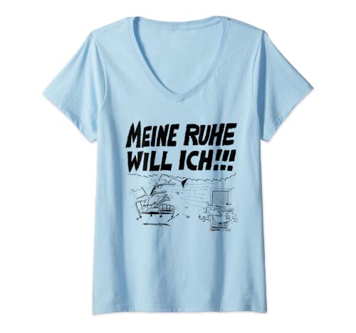 Damen WERNER Meine Ruhe will ich!!! T-Shirt mit V-Ausschnitt von WERNER