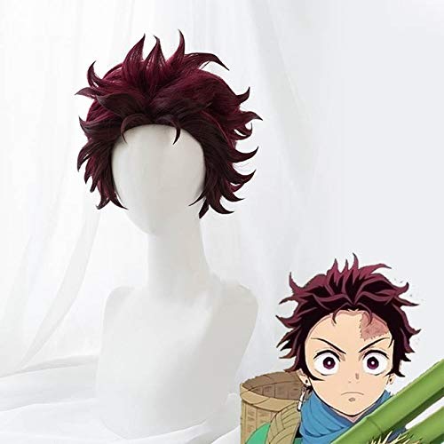 Dämonentöter kimetsu no yaiba Nezuko Tanjirou Agatsuma Zenitsu Tomioka Giyuu Inosuke Cosplay Perücken Ohrringe Maske Einheitsgröße B. von WERNG