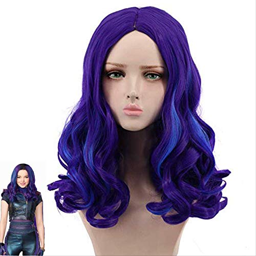 Nachkommen 3 Mal Perücke Erwachsene lange lockige synthetische Haare Mode Kostüm Cosplay Perücken für Frauen + Perücke Cap von WERNG