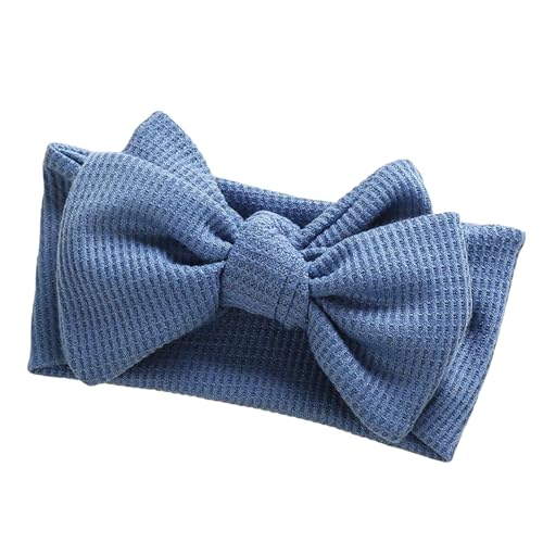 WERNZATT-Baby Girl Bow Headband Niedlich Stretchy Bow Schweißband Kleidung Zubehör Mode Haarschmuck (Blau, One Size) von WERNZATT