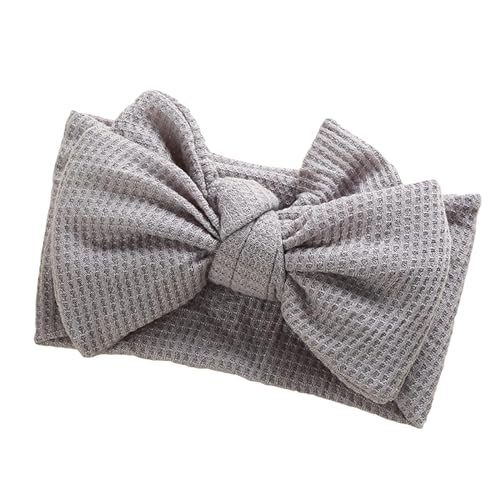 WERNZATT-Baby Girl Bow Headband Niedlich Stretchy Bow Schweißband Kleidung Zubehör Mode Haarschmuck (Grau, One Size) von WERNZATT