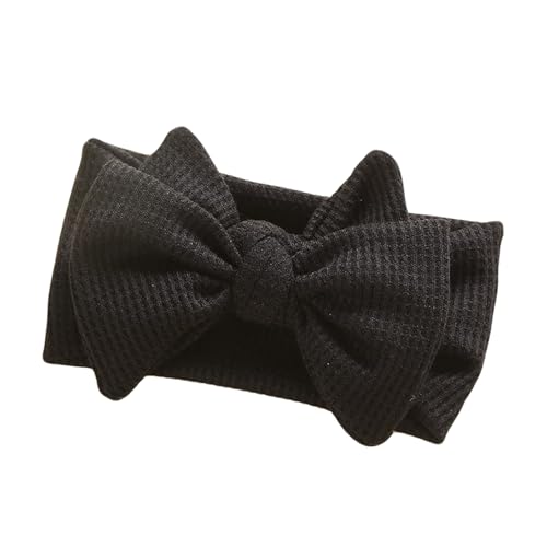 WERNZATT-Baby Girl Bow Headband Niedlich Stretchy Bow Schweißband Kleidung Zubehör Mode Haarschmuck (Schwarz, One Size) von WERNZATT