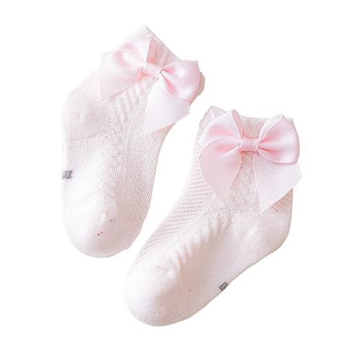WERNZATT-Baby Mädchen Knöchel Socken weiche dünne Baumwolle Baby Bow Sommer Socken geeignet für 1-3 Jahre alt Baby (Rosa, 6-12 Months) von WERNZATT