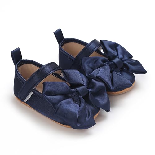 WERNZATT-Baby Mädchen Prinzessin Schuhe Cute Big Bow Soft Bottomed Schuhe Walking Schuhe Kleid Schuhe Ja für 0-18 Monate Baby (Blau, 0-6 Months) von WERNZATT