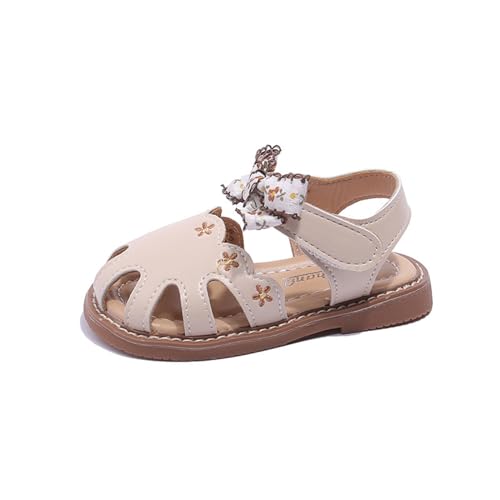 WERNZATT-Kleine Mädchen Hollow Out Sandalen Sommer Blume Stickerei Prinzessin flache Schuhe Kleinkind Schuhe Baby Schuhe (Weiß, 24) von WERNZATT