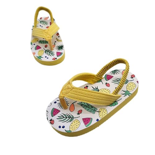 WERNZATT-Kleinkind Jungen Mädchen Flip Flops Kind Sommer Slip-on Thong Sandalen Anti-Rutsch-Strand-Pool Wasser Schuhe (Gelb, 2-3 Years) von WERNZATT