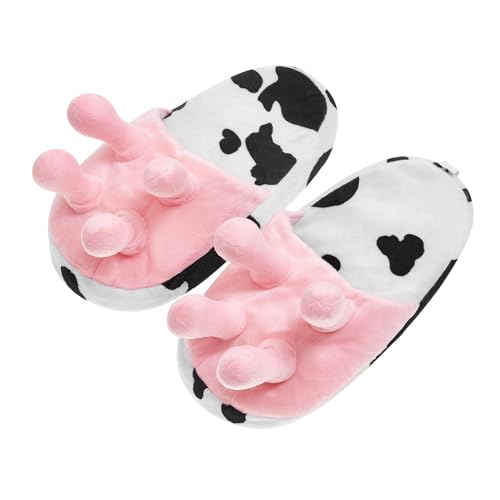 WERNZATT-Witzige Hausschuhe Für Frauen Männer Gag Modellierung Weichen Plüsch Anti-Rutsch-Hausschuhe Valentinstag Hausschuhe Paar Schuhe (Pink, ONE SIZE) von WERNZATT