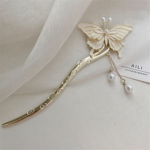 Krallenclips, Haarschmuck, koreanische Haarklammer Farbe Bernstein Schmetterling Haarspange Frauen Strass Exquisite Haarnadel Hai Clip Haarschmuck 3 (Farbe: 7) von WEROFY