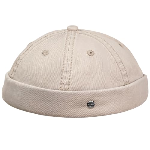 WEROR Dockercap Herren – Dockermütze Fischermütze Seemannsmütze - Mütze aus Baumwolle - Strickmütze – WEROR-451.1 (Beige, Einheitsgröße) von WEROR