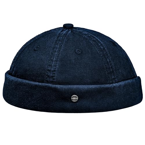 WEROR Dockercap Herren – Dockermütze Fischermütze Seemannsmütze - Mütze aus Baumwolle - Strickmütze – WEROR-451.1 (Navy, Einheitsgröße) von WEROR