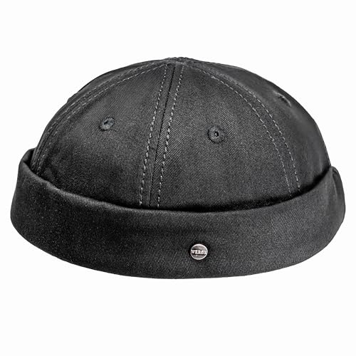 WEROR Dockercap Herren – Fischermütze Seemannsmütze Dockermütze - Mütze aus Baumwolle - Strickmütze – WEROR-450.1 (Dunkelgrau, Einheitsgröße) von WEROR