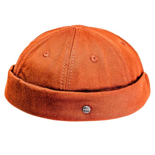 WEROR Dockercap Herren – Fischermütze Seemannsmütze Dockermütze - Mütze aus Baumwolle - Strickmütze – WEROR-450.1 (Rost, Einheitsgröße) von WEROR
