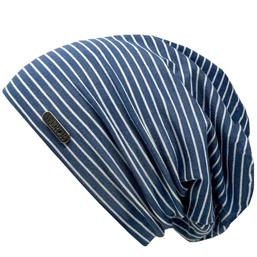 WEROR Herren Damen Beanie Mütze Strickmütze Longbeanie Slouch WEROR-429.1 (Einheitsgröße, Blau) von WEROR