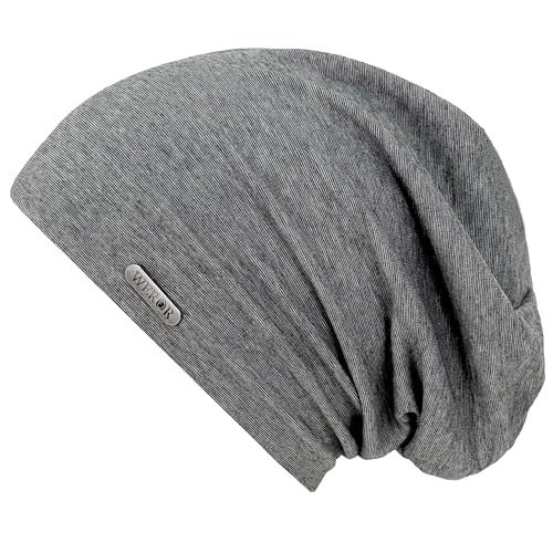 WEROR Herren Damen Beanie Strickmütze Mütze Longbeanie Slouch WEROR-428.1 (Einheitsgröße, Grau) von WEROR