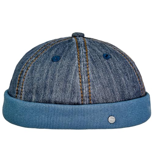 WEROR Herren Dockercap Dockermütze Fischermütze Hafenmütze Mütze Cap WEROR-325.1 (Einheitsgröße, Jeansblau) von WEROR