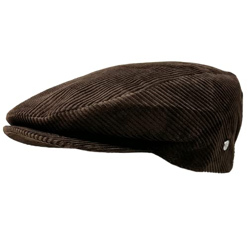 WEROR Herren Flatcap Schirmmütze Schiebermütze Mütze Cap Cord WEROR-396.1 (60, Braun) von WEROR