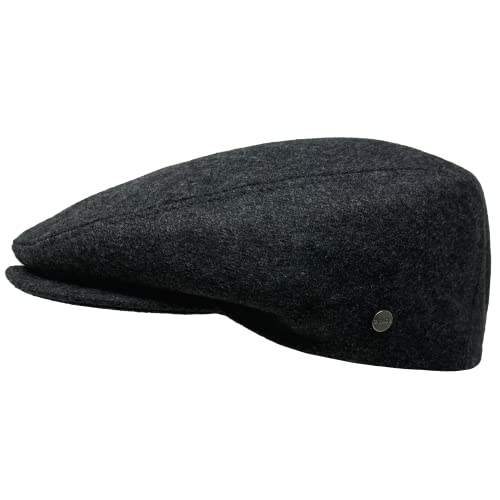 WEROR Flatcap Herren – Schirmmütze Schiebermütze Kappe mit Schirm – Mütze mit Steppfutter - Flat Cap Herbst/Winter – WEROR-394.1 (DE/NL/SE/PL, Numerisch, 55, Anthrazit) von WEROR
