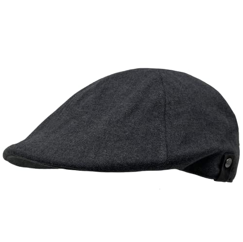 WEROR Herren Flatcap Schirmmütze Schiebermütze Cap Mütze WEROR-409.1 (58-59, Anthrazit) von WEROR