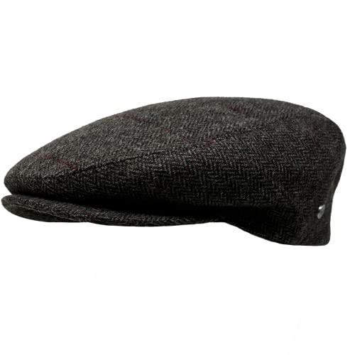 WEROR Herren Schiebermütze Flatcap Schirmmütze Cap Mütze Fischgrät WEROR-393.1 (55, Braun) von WEROR
