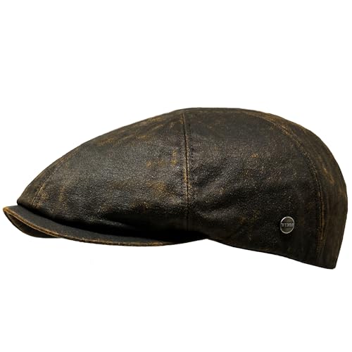 WEROR Herren Schiebermütze Schildmütze Flatcap Schirmmütze Mütze WEROR-303.1 (55, Braun) von WEROR