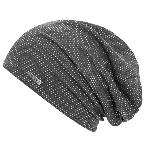 WEROR Herren & Damen Beanie Jersey Mütze Long Slouch WEROR-67.1 (Einheitsgröße, Anthrazit) von WEROR