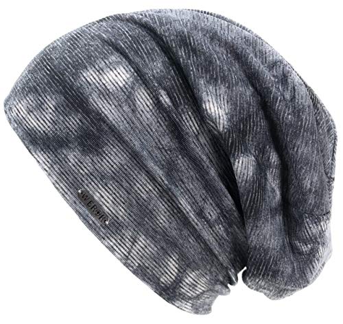 WEROR Herren Damen Beanie WEROR-65.1 (Einheitsgröße, Schwarz-Grau) von WEROR