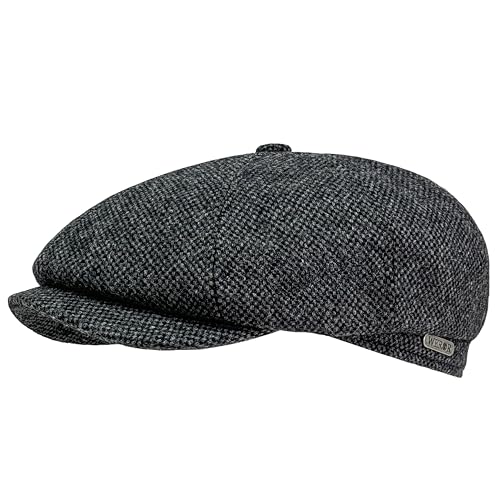 WEROR Schiebermütze Herren/Damen – Schirmmütze Flatcap Herrenmütze mit Schirm – Mütze mit Steppfutter - 100% Wolle - Sommer/Winter – WEROR-432.1 (57, Anthrazit) von WEROR