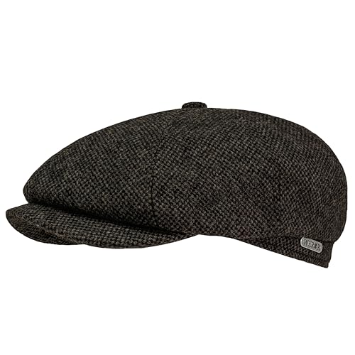 WEROR Schiebermütze Herren/Damen – Schirmmütze Flatcap Herrenmütze mit Schirm – Mütze mit Steppfutter - 100% Wolle - Sommer/Winter – WEROR-432.1 (61, Braun) von WEROR