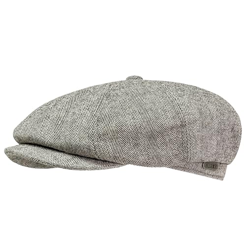 WEROR Schiebermütze Herren – Flatcap Schirmmütze Mütze mit Schirm - Cap mit Baumwollfutter - Herbst/Winter – WEROR-437.1 (57, Beige) von WEROR