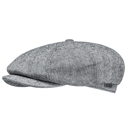 WEROR Schiebermütze Herren – Flatcap Schirmmütze Mütze mit Schirm - Cap mit Baumwollfutter - Herbst/Winter – WEROR-437.1 (59, Grau) von WEROR