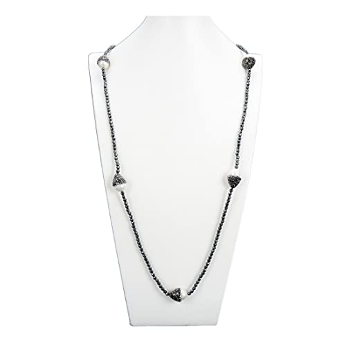 WERQKJXCZ Schmuck 34 Zoll schwarzer Hämatit Naturweiß Keshi Perle gepflasterte lange Halskette Pullover Kette Halskette for Frauen erfüllen WERQKJXCZ Schmuck 34 Zoll schwarzer Hämatit Naturweiß Keshi Perle gepflasterte lange Halskette Pullover Kette Halskette for Frauen erfüllen von WERQKJXCZ