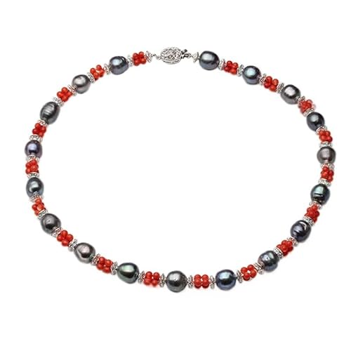 WERQKJXCZ Süßwasserperlenketten 925 Silber Halsketten Schmuck for Frauen Hochzeit Modeschmuck Geschenk WERQKJXCZ Süßwasserperlenketten 925 Silber Halsketten Schmuck for Frauen Hochzeit Modeschmuck Geschenk von WERQKJXCZ