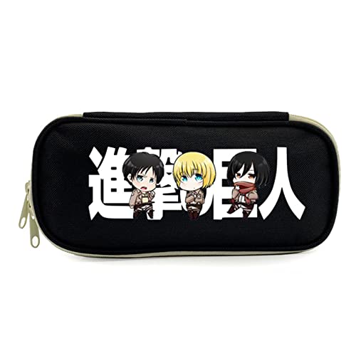 WERUN Attack On Ti-tan Federtasche Mädchen, 3D Druck Federtasche mit Reißverschluss, Große Kapazität Bleistift Tasche für Die Schule Home Office Supplies-Multicolor 5||22 * 5 * 10cm von WERUN